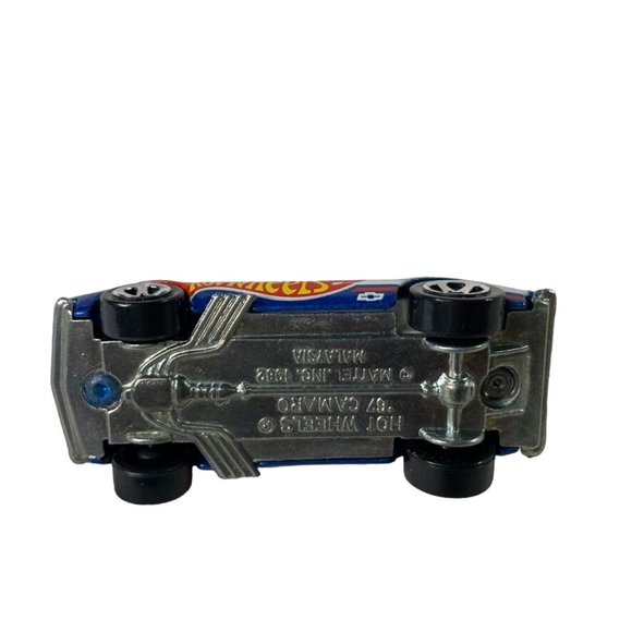 Hot Wheels 67 Camero Blue Die Cast Collectible Race Car Logo u - Picture 6 of 6